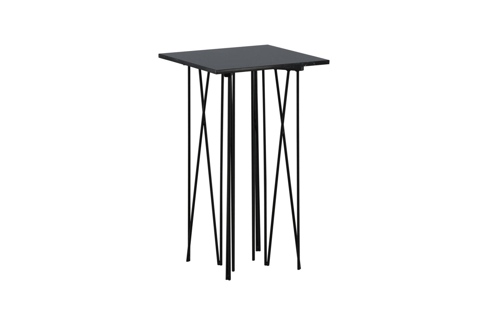 Furniture Fashion Stone Sidobord 40 x 40 cm, Svart - Azalea Home