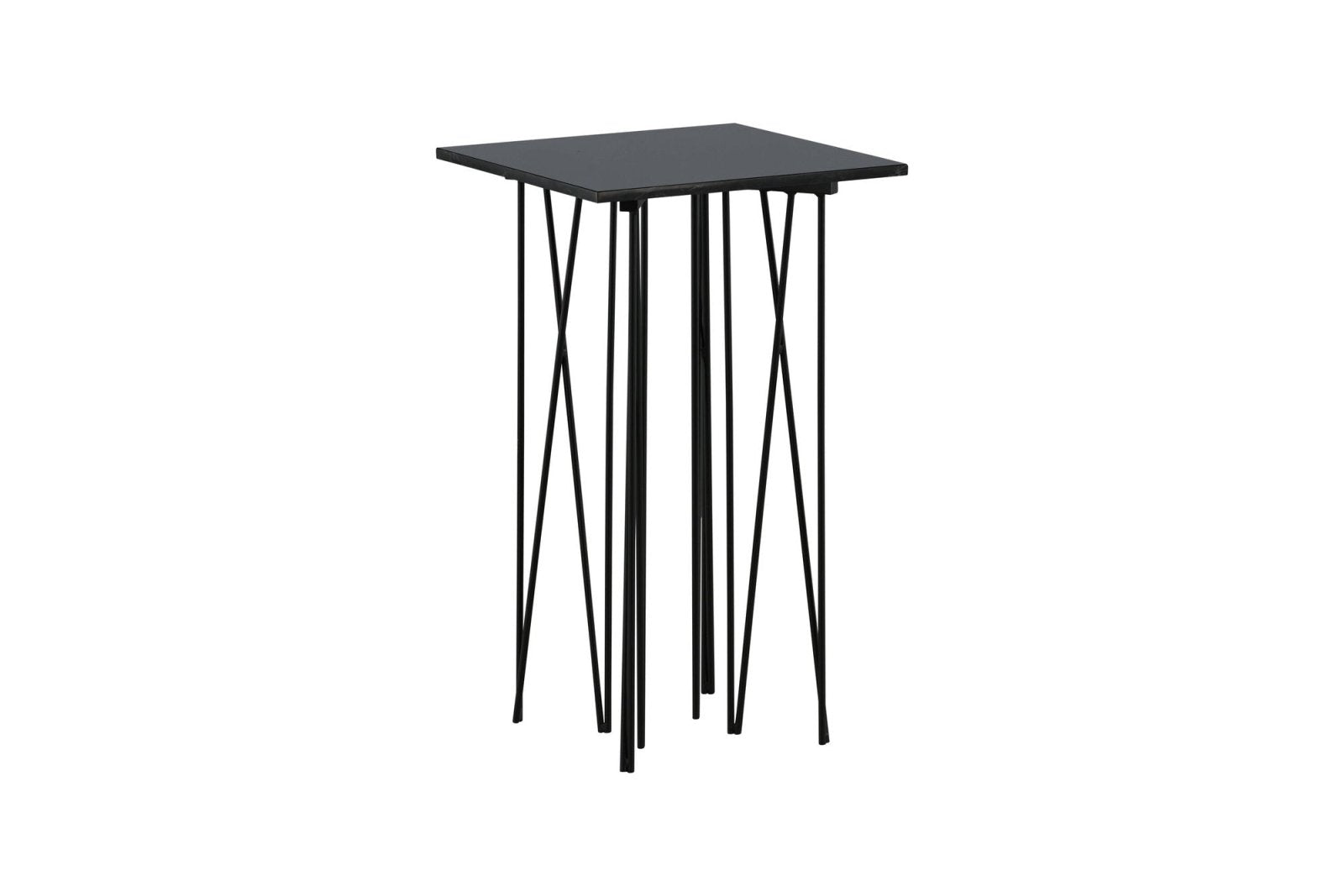 Furniture Fashion Stone Sidobord 40 x 40 cm, Svart - Azalea Home