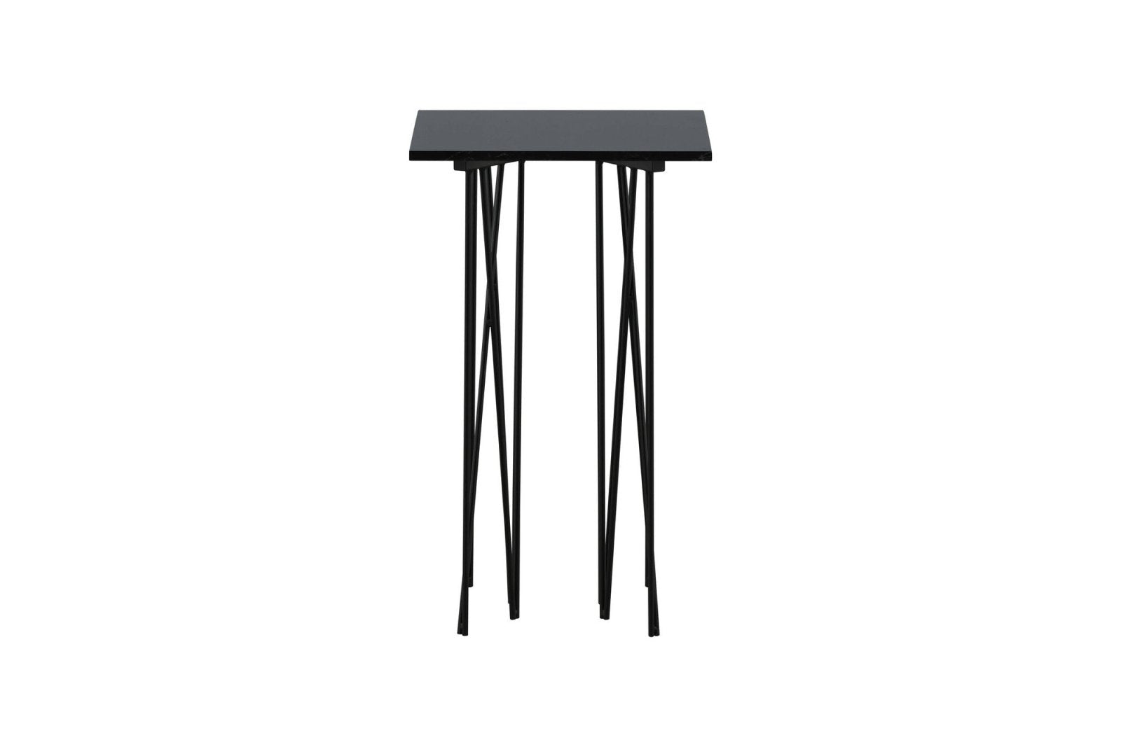 Furniture Fashion Stone Sidobord 40 x 40 cm, Svart - Azalea Home