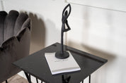 Furniture Fashion Stone Sidobord 40 x 40 cm, Svart - Azalea Home