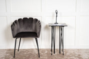 Furniture Fashion Stone Sidobord 40 x 40 cm, Svart - Azalea Home