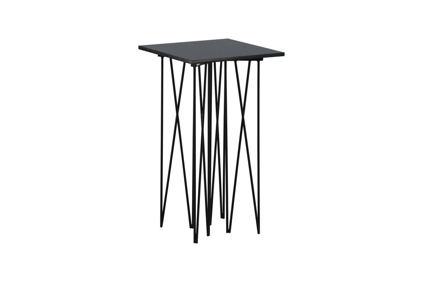Furniture Fashion Stone Sidobord 40 x 40 cm, Svart - Azalea Home