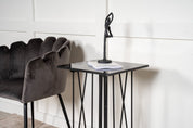 Furniture Fashion Stone Sidobord 40 x 40 cm, Svart - Azalea Home