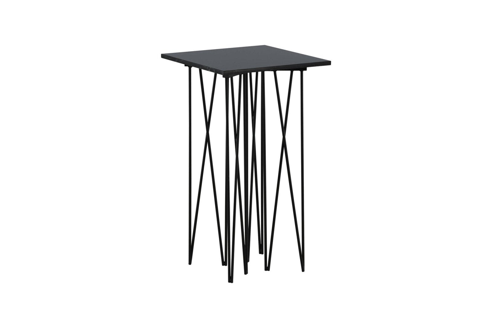 Furniture Fashion Stone Sidobord 40 x 40 cm, Svart - Azalea Home
