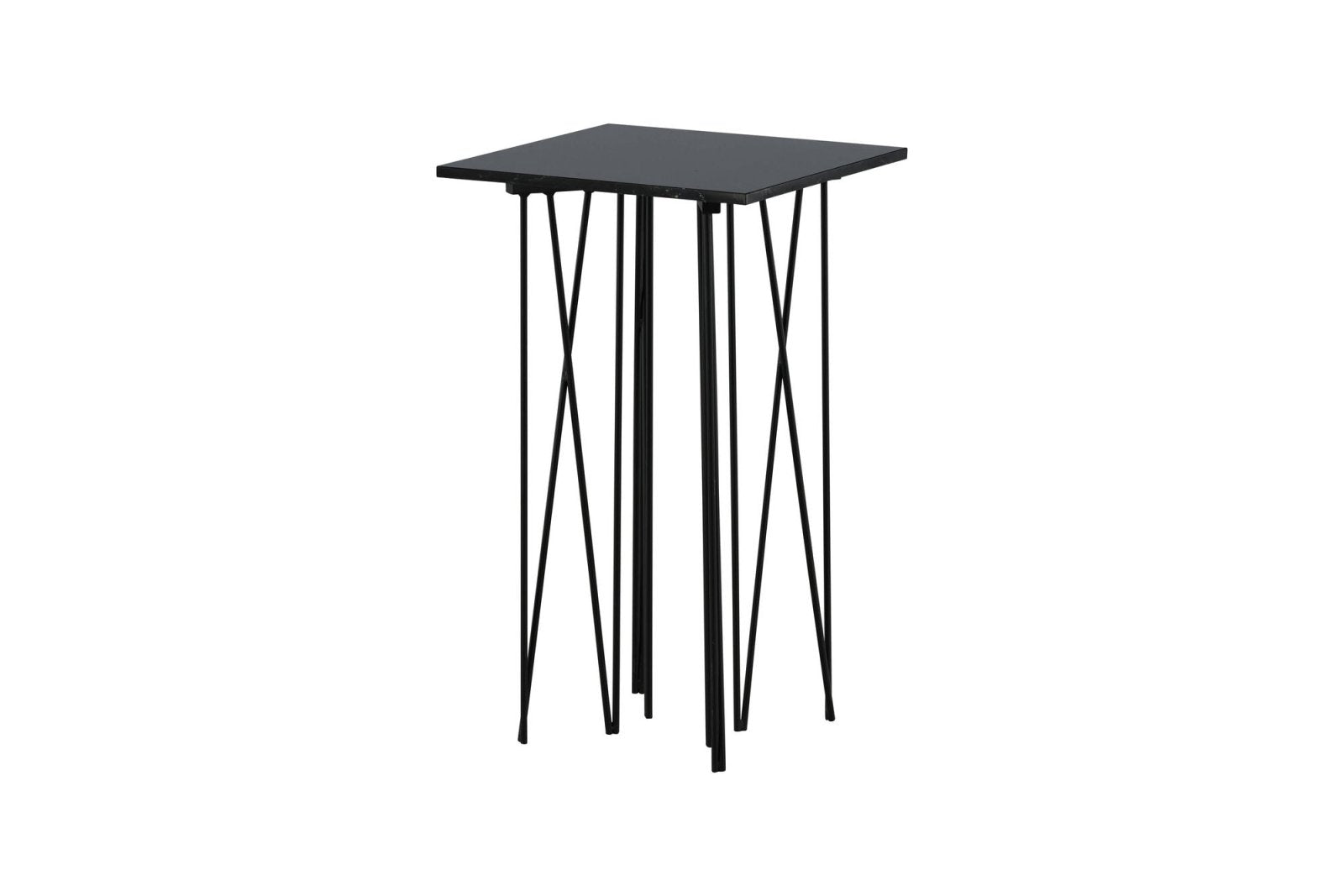Furniture Fashion Stone Sidobord 40 x 40 cm, Svart - Azalea Home