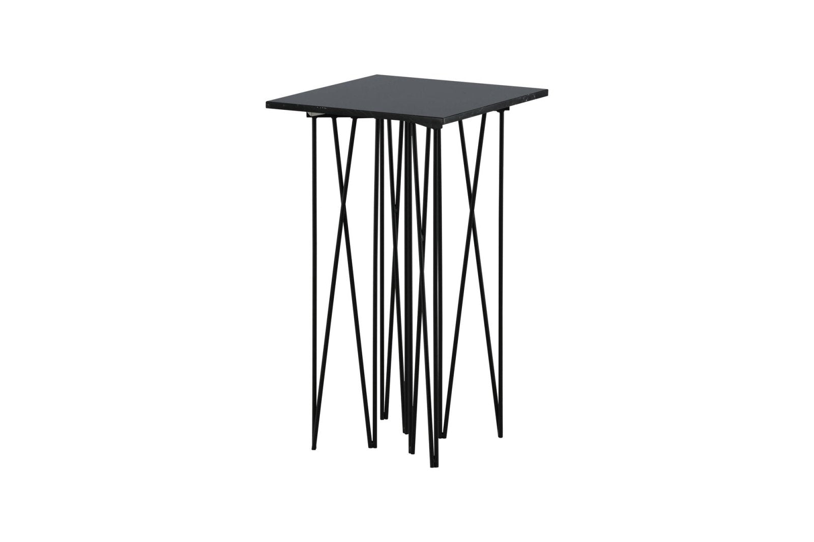 Furniture Fashion Stone Sidobord 40 x 40 cm, Svart - Azalea Home
