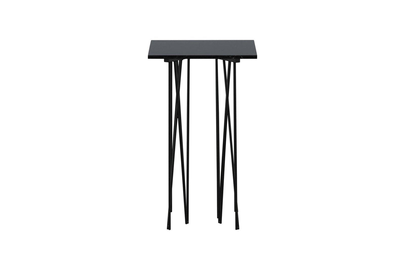 Furniture Fashion Stone Sidobord 40 x 40 cm, Svart - Azalea Home