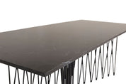 Furniture Fashion Stone Soffbord 60 x 140 cm, Svart - Azalea Home