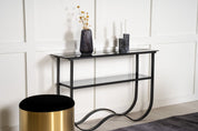 Furniture Fashion Wavy Avlastningsbord, Svart - Azalea Home