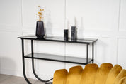 Furniture Fashion Wavy Avlastningsbord, Svart - Azalea Home
