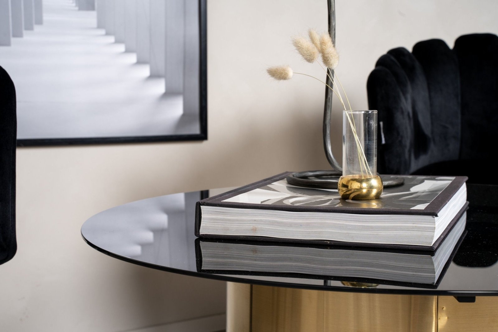Furniture Fashion Ystad Soffbord Ø80, Mässing - Azalea Home