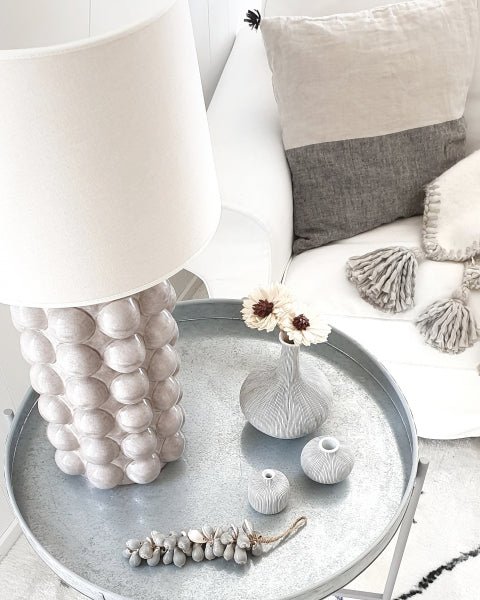 Hallbergs Belysning Bubbels Lampfot L H49cm, Beige - Azalea Home