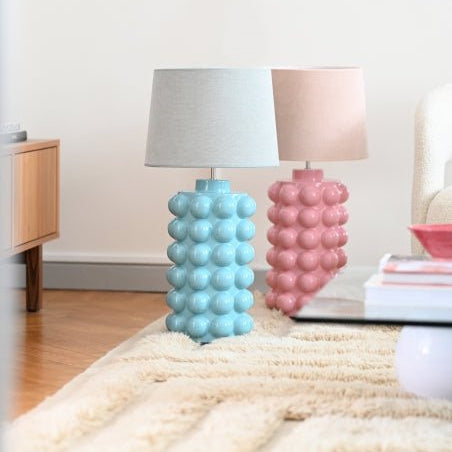 Hallbergs Belysning Bubbels Lampfot L H49cm, Blå - Azalea Home