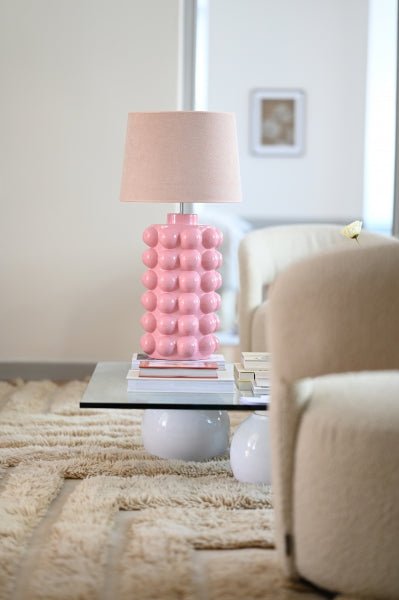 Hallbergs Belysning Bubbels Lampfot L H49cm, Dimrosa - Azalea Home