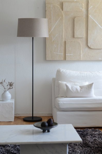 Hallbergs Belysning Carolin låg Lampskärm 36cm, Natur - Azalea Home