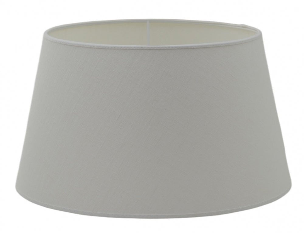 Hallbergs Belysning Carolin låg Lampskärm 36cm, Vit - Azalea Home