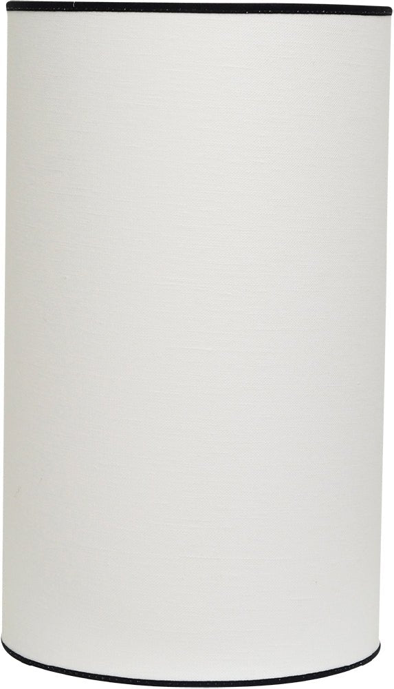 Hallbergs Belysning Carolin Lampskärm 25cm, Vit/Svart - Azalea Home