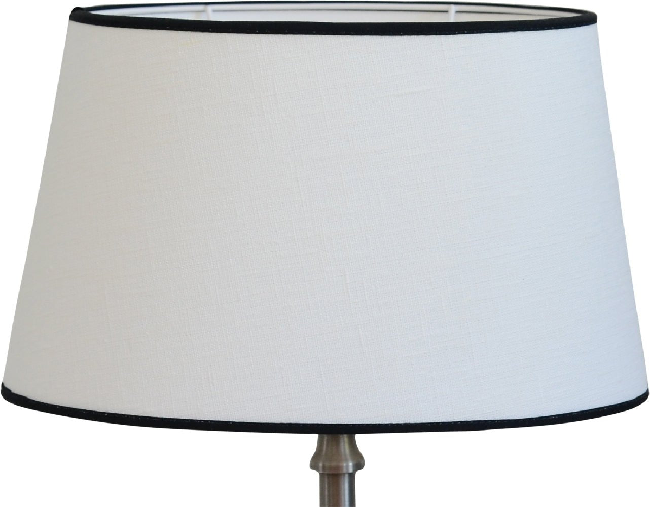 Hallbergs Belysning Carolin Lampskärm 25cm, Vit/Svart - Azalea Home