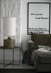 Hallbergs Belysning Carolin Lampskärm 32cm, Vit/Sand - Azalea Home