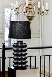 Hallbergs Belysning Carolin Lampskärm 40cm, Svart - Azalea Home