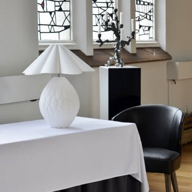 Hallbergs Belysning Carolin Lampskärm 52cm, Vit - Azalea Home