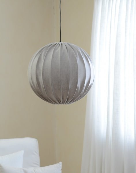 Hallbergs Belysning GLOB Lampskärm 40cm, Linne natur - Azalea Home