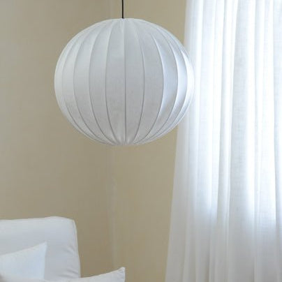 Hallbergs Belysning GLOB Lampskärm 40cm, Linne vit - Azalea Home