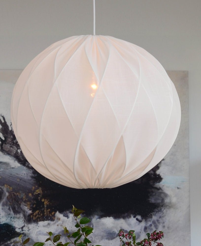 Hallbergs Belysning Lovenia Lampskärm 40cm, Offwhite - Azalea Home