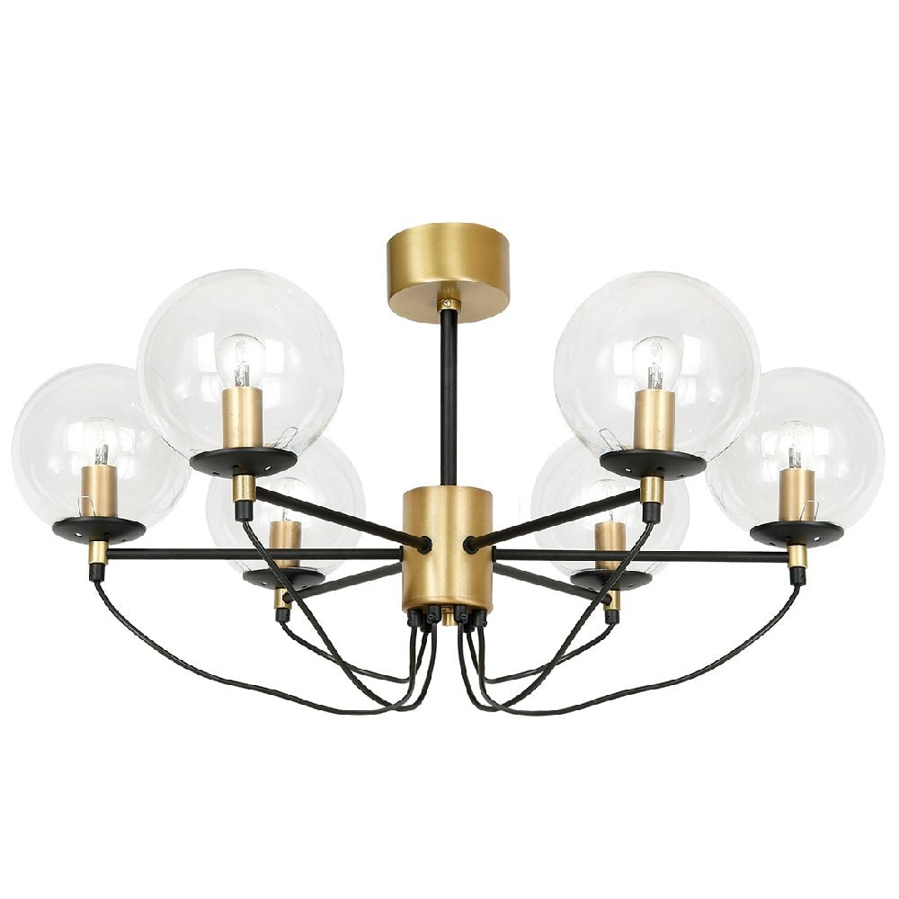 Hallbergs Belysning Perla 6 Takplafond, Mässing - Azalea Home