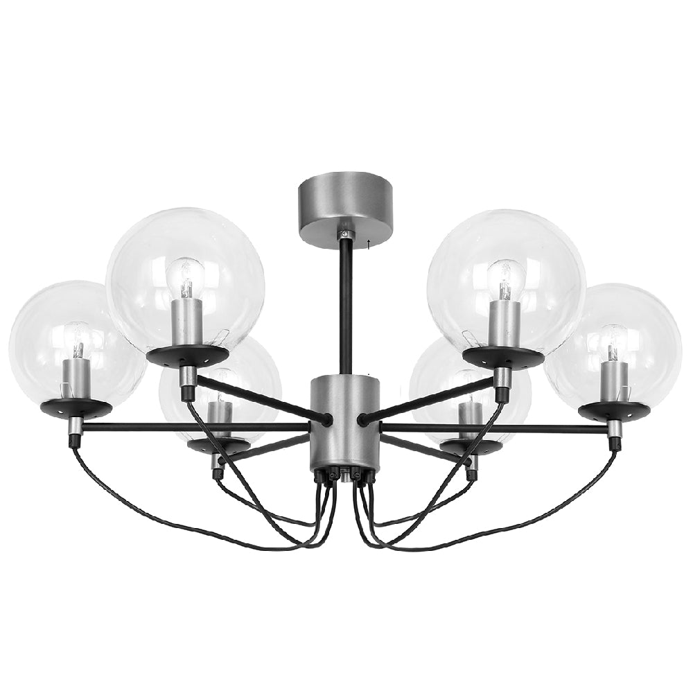 Hallbergs Belysning Perla 6 Takplafond, Silver - Azalea Home