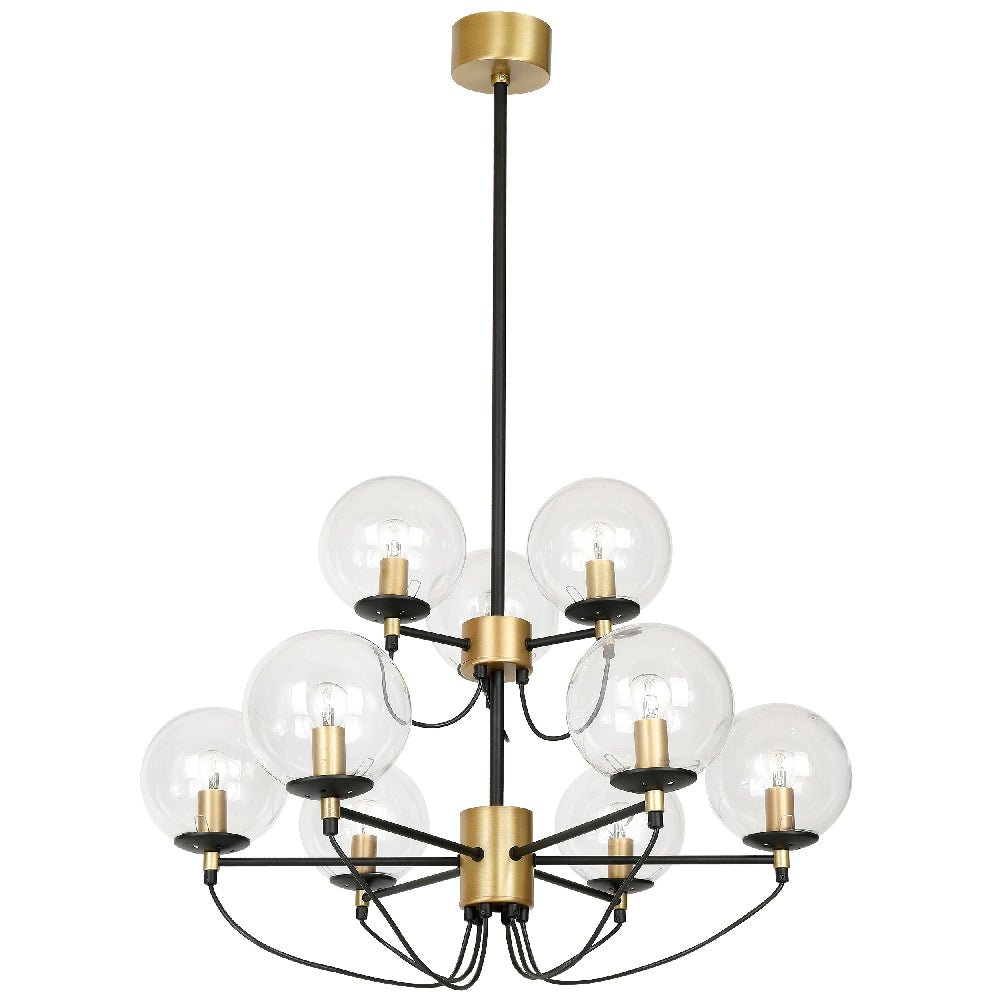 Hallbergs Belysning Perla 9 Taklampa, Mässing - Azalea Home