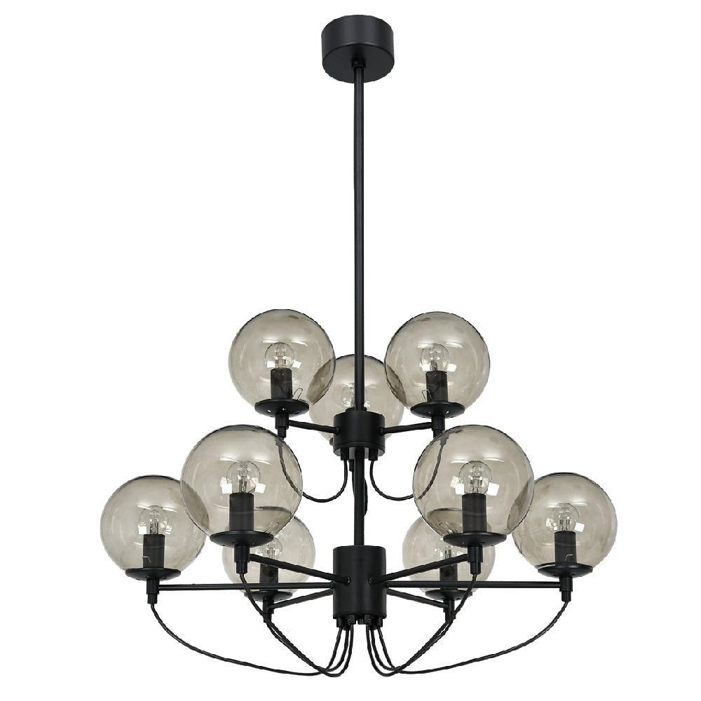 Hallbergs Belysning Perla 9 Taklampa, Svart - Azalea Home