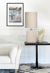 Hallbergs Belysning Stucco Lampfot H48cm, Griege - Azalea Home