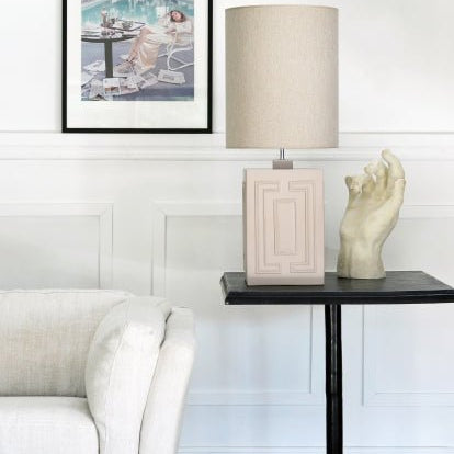 Hallbergs Belysning Stucco Lampfot H48cm, Griege - Azalea Home