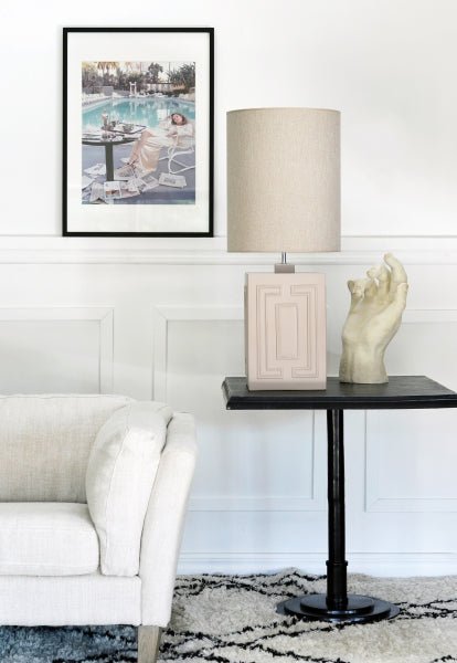 Hallbergs Belysning Stucco Lampfot H48cm, Griege - Azalea Home