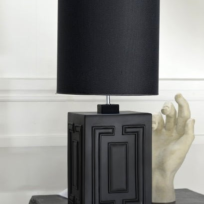 Hallbergs Belysning Stucco Lampfot H48cm, Svart - Azalea Home