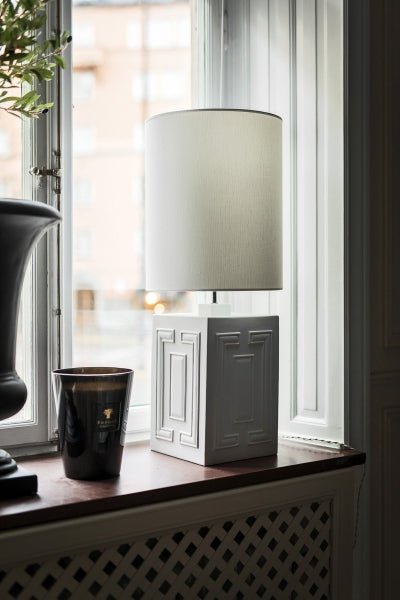 Hallbergs Belysning Stucco Lampfot H48cm, Vit - Azalea Home