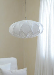 Hallbergs Belysning TWISTER ELIPS Lampskärm 50cm, Linne vit - Azalea Home