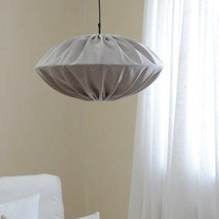 Hallbergs Belysning UFO Lampskärm 48cm, Linne Natur - Azalea Home