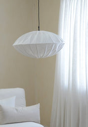 Hallbergs Belysning UFO Lampskärm 48cm, Linne vit - Azalea Home