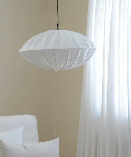 Hallbergs Belysning UFO Lampskärm 48cm, Linne vit - Azalea Home