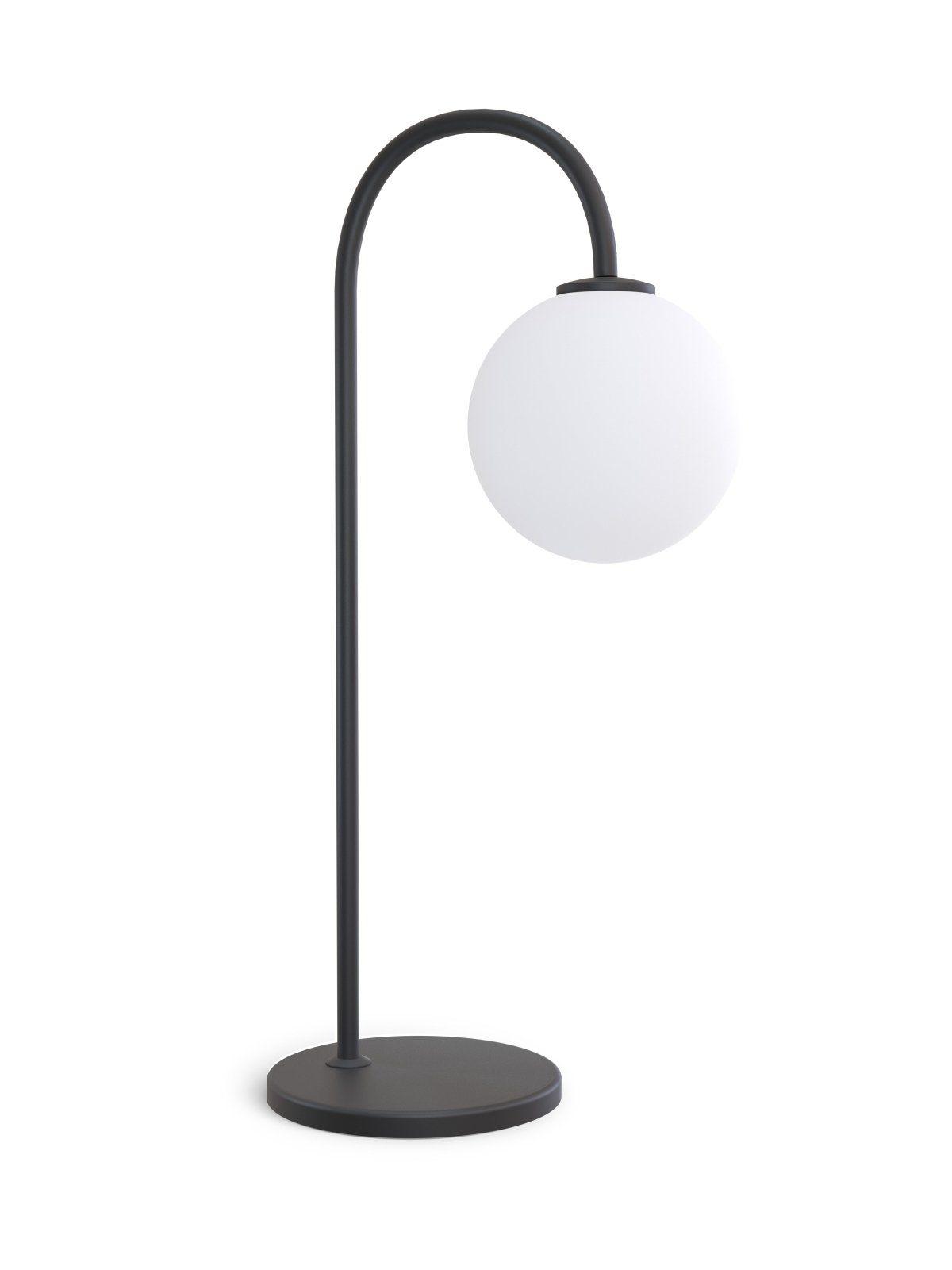 Herstal Bordslampa Ballon svart/opal glas - Azalea Home