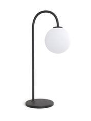 Herstal Bordslampa Ballon svart/opal glas - Azalea Home