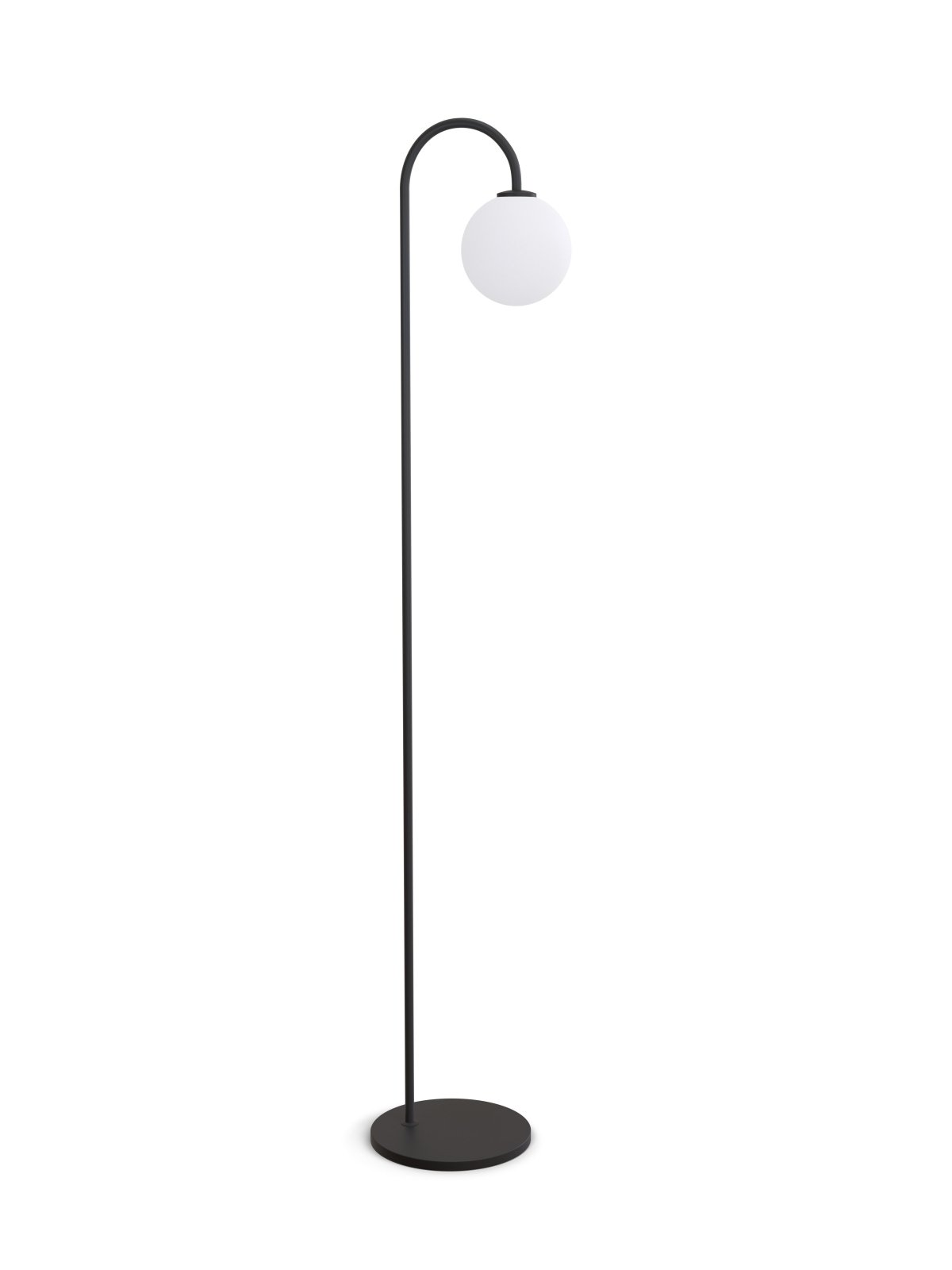 Herstal Golvlampa Ballon svart/opal glas - Azalea Home