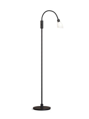 Herstal Golvlampa Cut enkel svart/opal glas - Azalea Home