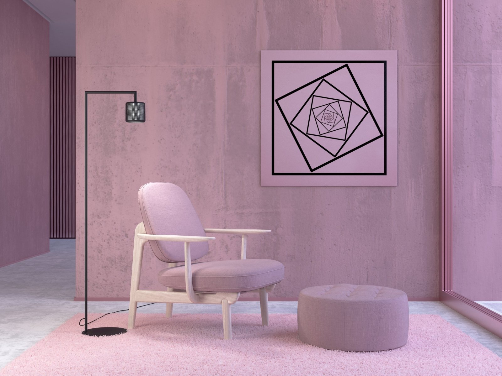 Herstal Golvlampa Grain XS mattsvart - Azalea Home