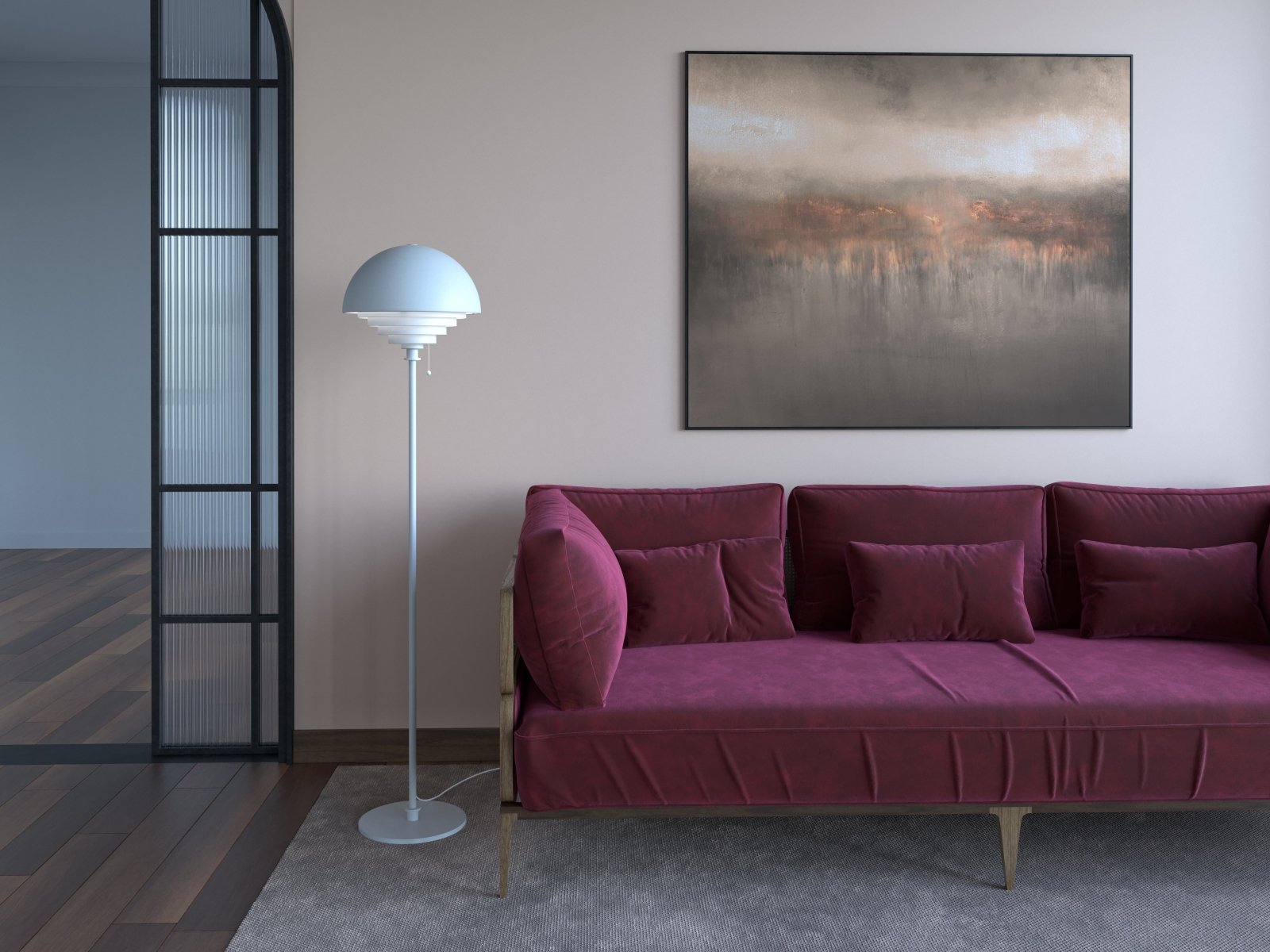 Herstal Golvlampa Motown vit - Azalea Home