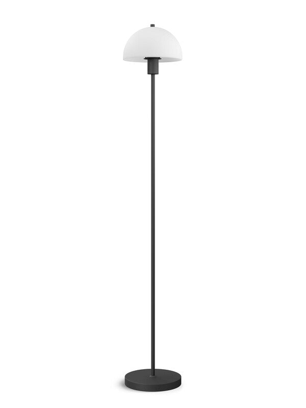 Herstal Golvlampa Vienda svart/opal glas - Azalea Home