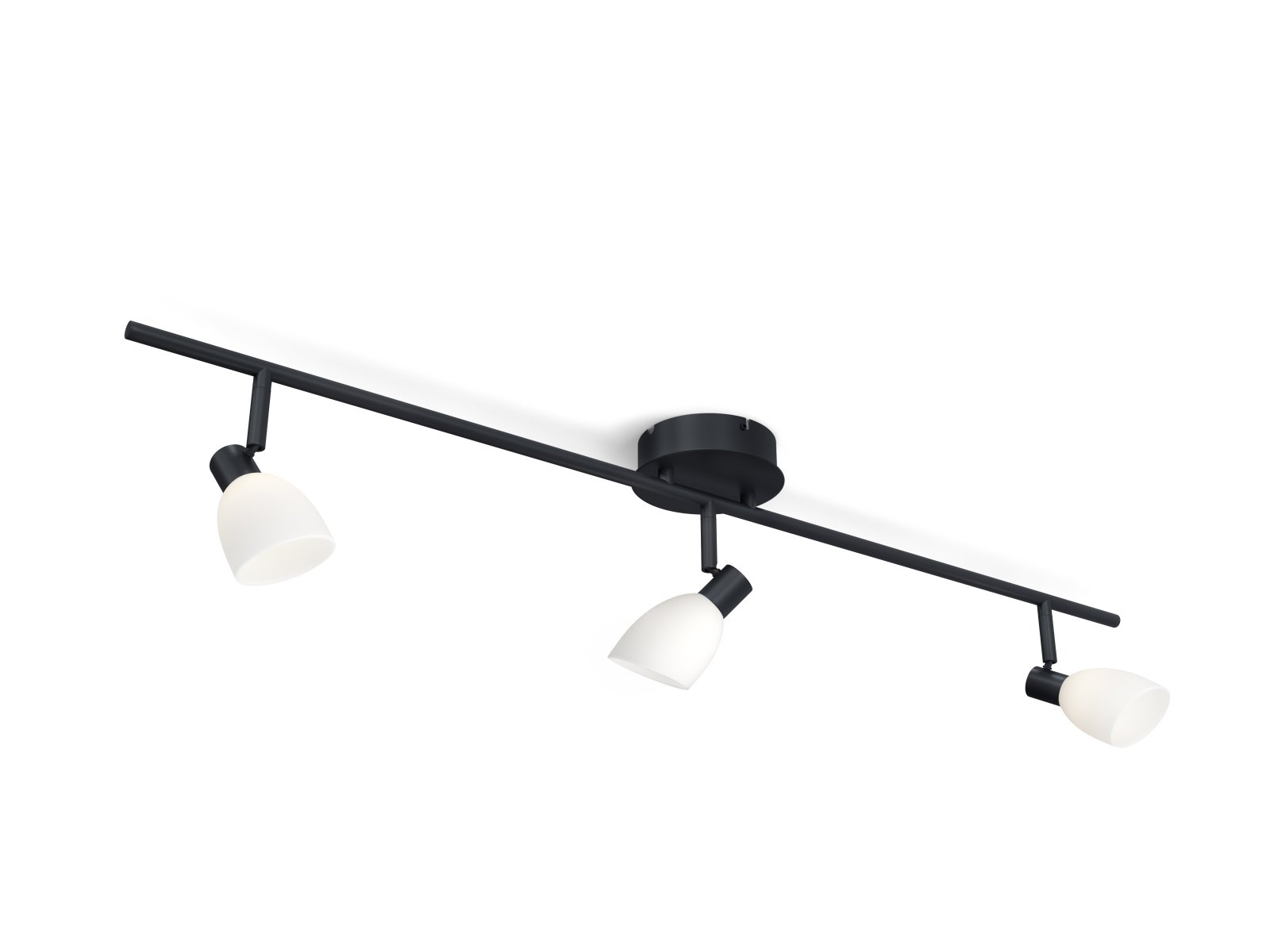 Herstal Spotlightskena Cut 3 lampor svart/opal glas - Azalea Home