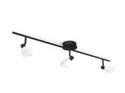 Herstal Spotlightskena Cut 3 lampor svart/opal glas - Azalea Home